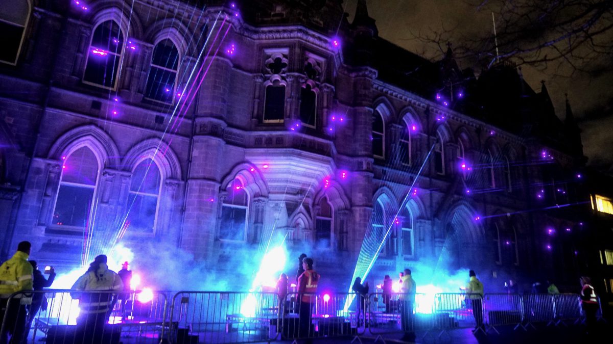 Laser Light Synths at Middlesbrough Town Hall