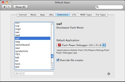 .swf extension player for mac